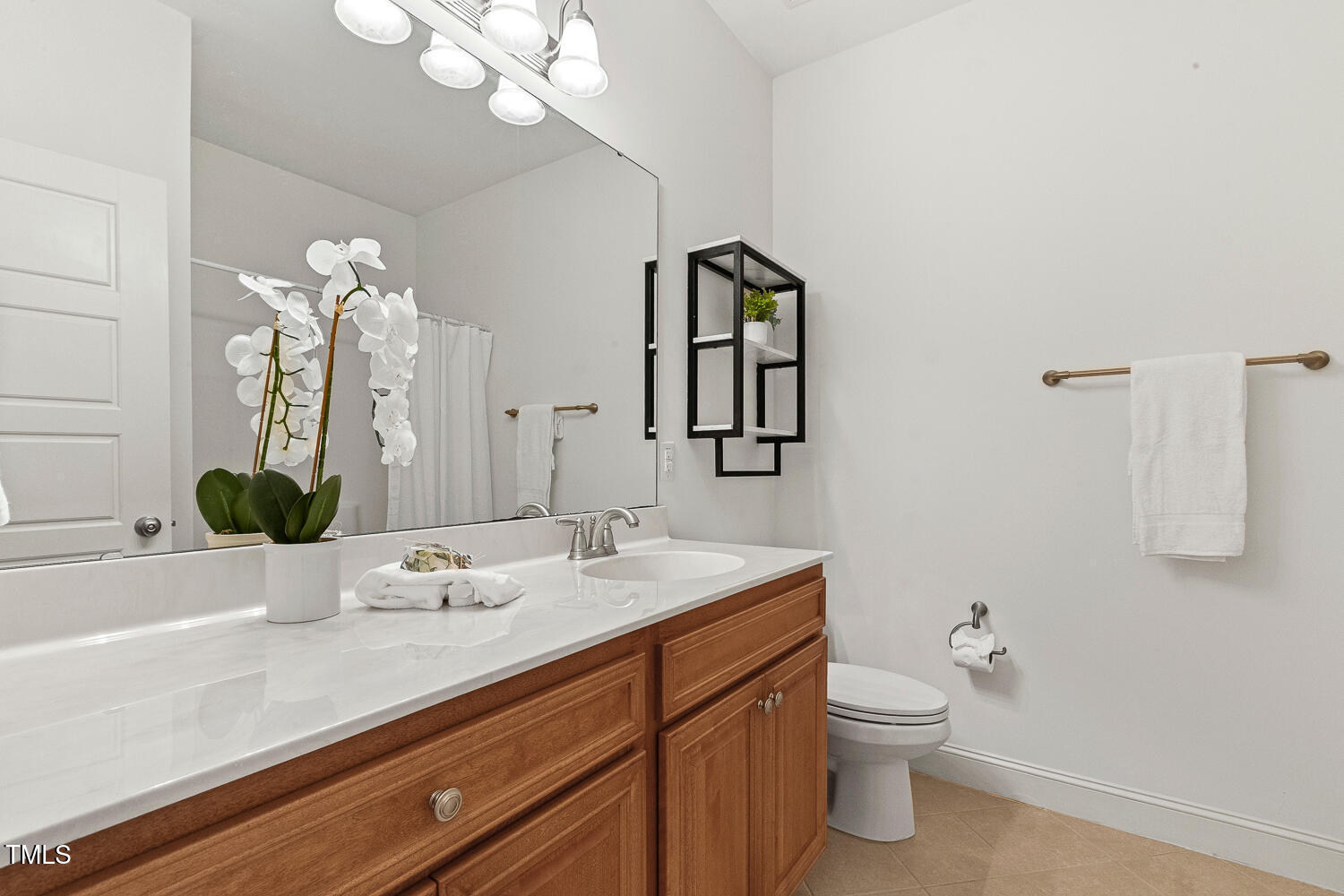 1313 Barnford Mill Road Wake Forest, NC 27587 - Photo 36 of 49 a bathroom with a sink a toilet and a mirror