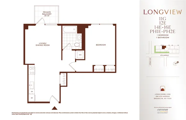$4,200 | 380 4th Avenue, Unit PH2E | Gowanus