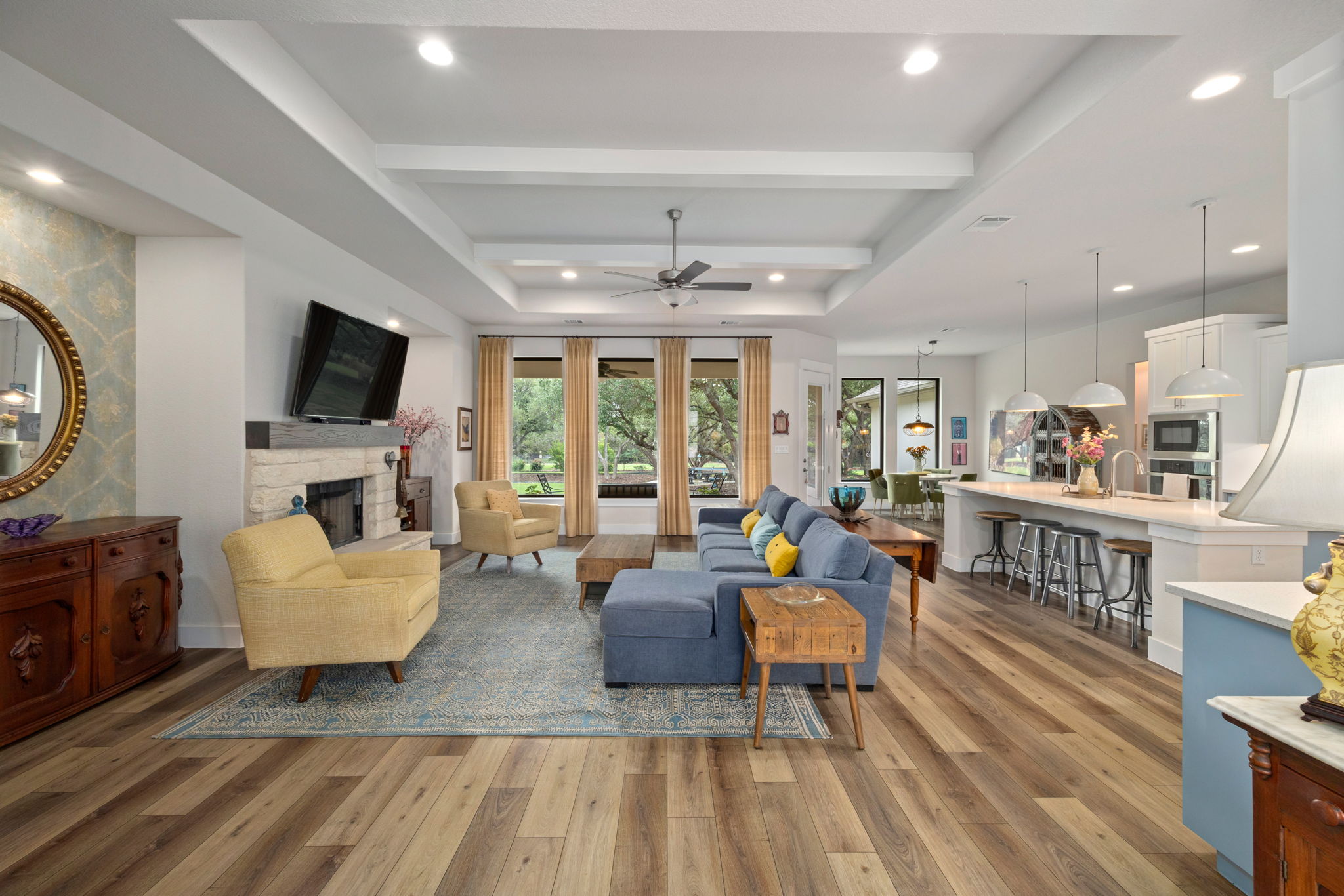 205 Red Mulberry Way Leander, TX 78641 - Photo 4 of 40 Bright and airy family room.