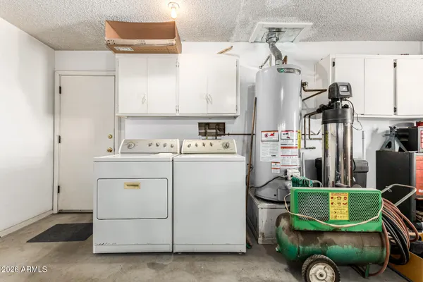 a room with storage and utility