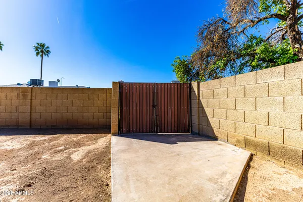 a view of a backyard