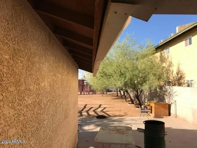 a view of outdoor space with seating area