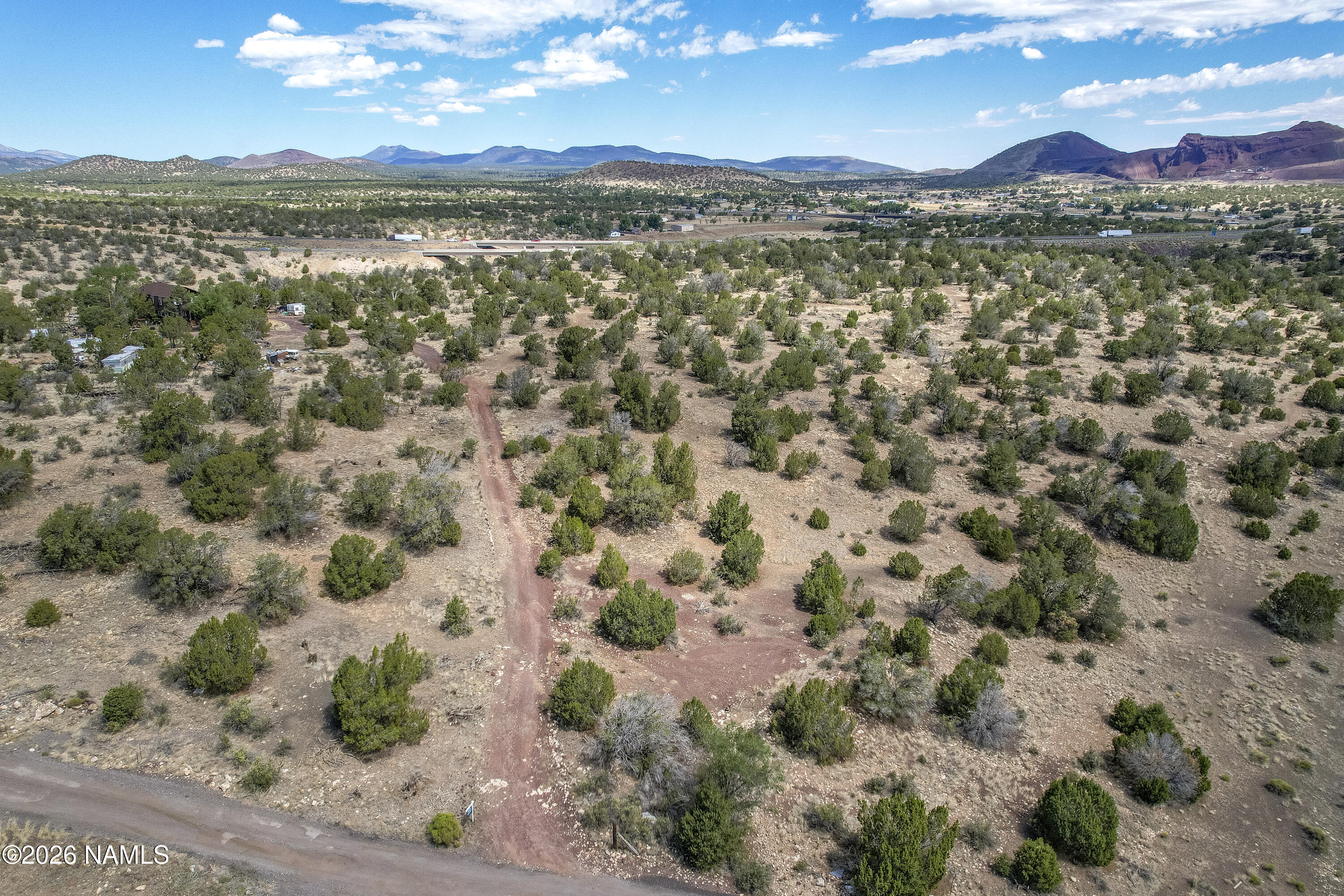 7.85 Acres Parcel Road Flagstaff, AZ 86004 - Photo 15 of 20 Drone Photo w Easement Rd