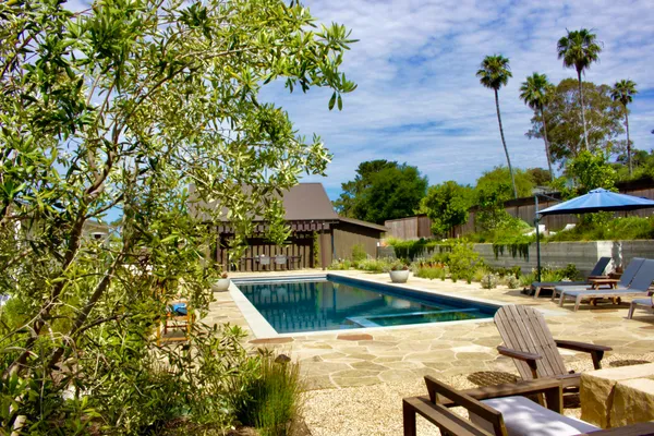 a view of outdoor space yard swimming pool and patio
