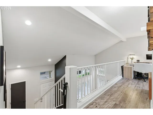 a view interior of a house with wooden floor