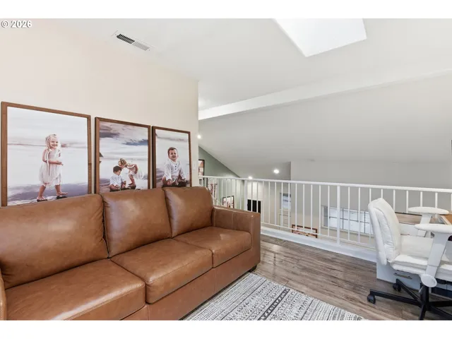 a view of living room and furniture