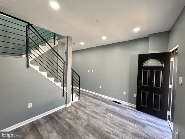 a view of entryway with stairs