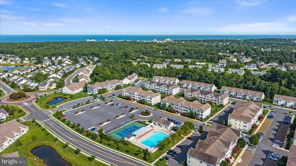 an aerial view of a city with lots of residential buildings