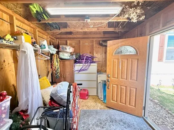 a view of storage and utility room