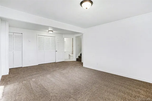 an empty room with a natural light