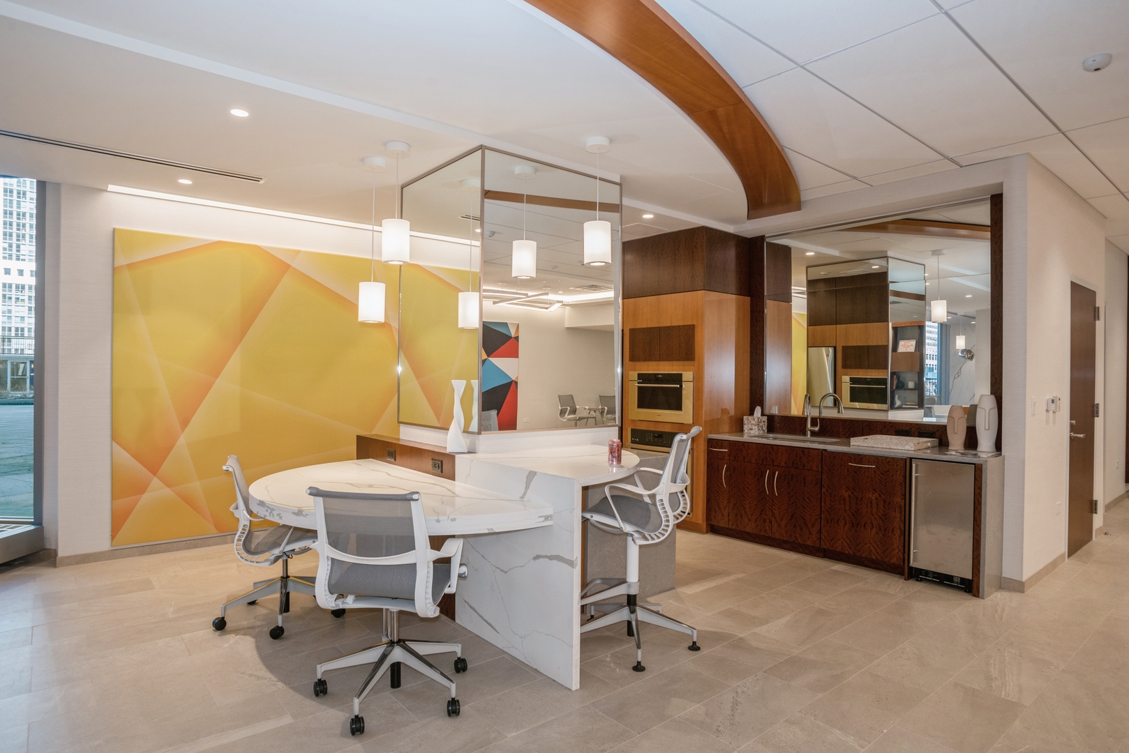 400 East Randolph Street, Unit 2302 Chicago, IL 60601 - Photo 19 of 22 a view of a dining room with furniture and a chandelier