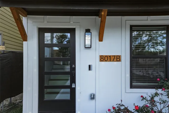 a view of front door of house
