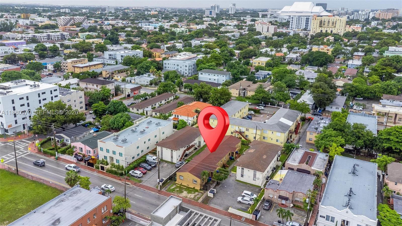 1345 Southwest 7th Street Miami, FL 33135 - Photo 26 of 37 an aerial view of a city with lots of residential buildings