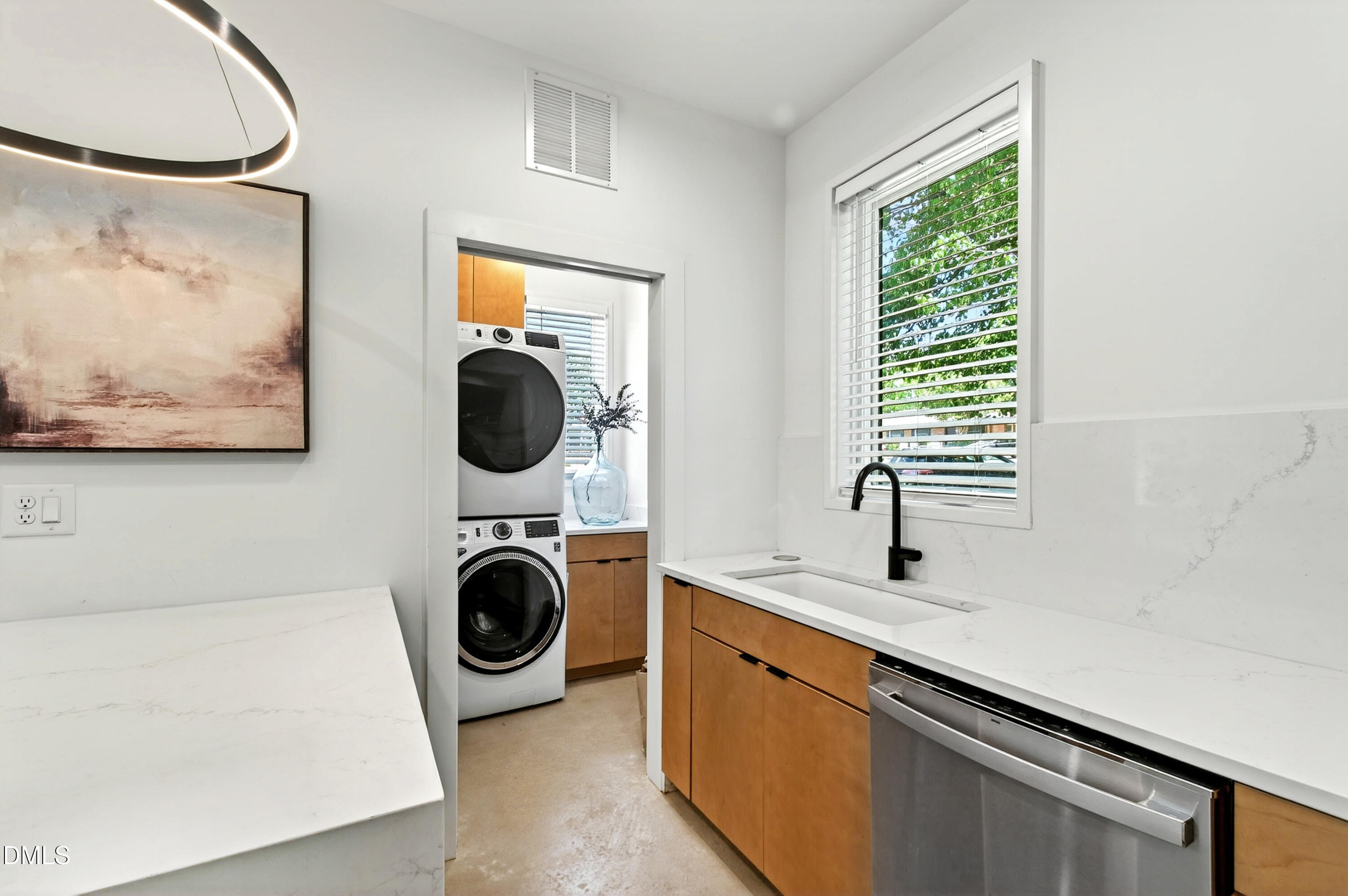 2159 Mayview Road, Unit B Raleigh, NC 27607 - Photo 21 of 50 a utility room with sink dryer and washer