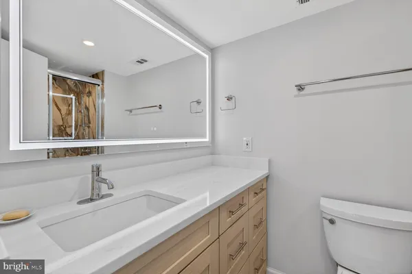 a bathroom with a sink and a toilet