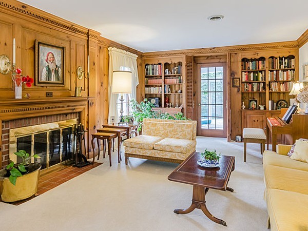 25 Wauwinet Road Newton, MA 02465 - Photo 5 of 25 a living room with furniture a fireplace and large windows