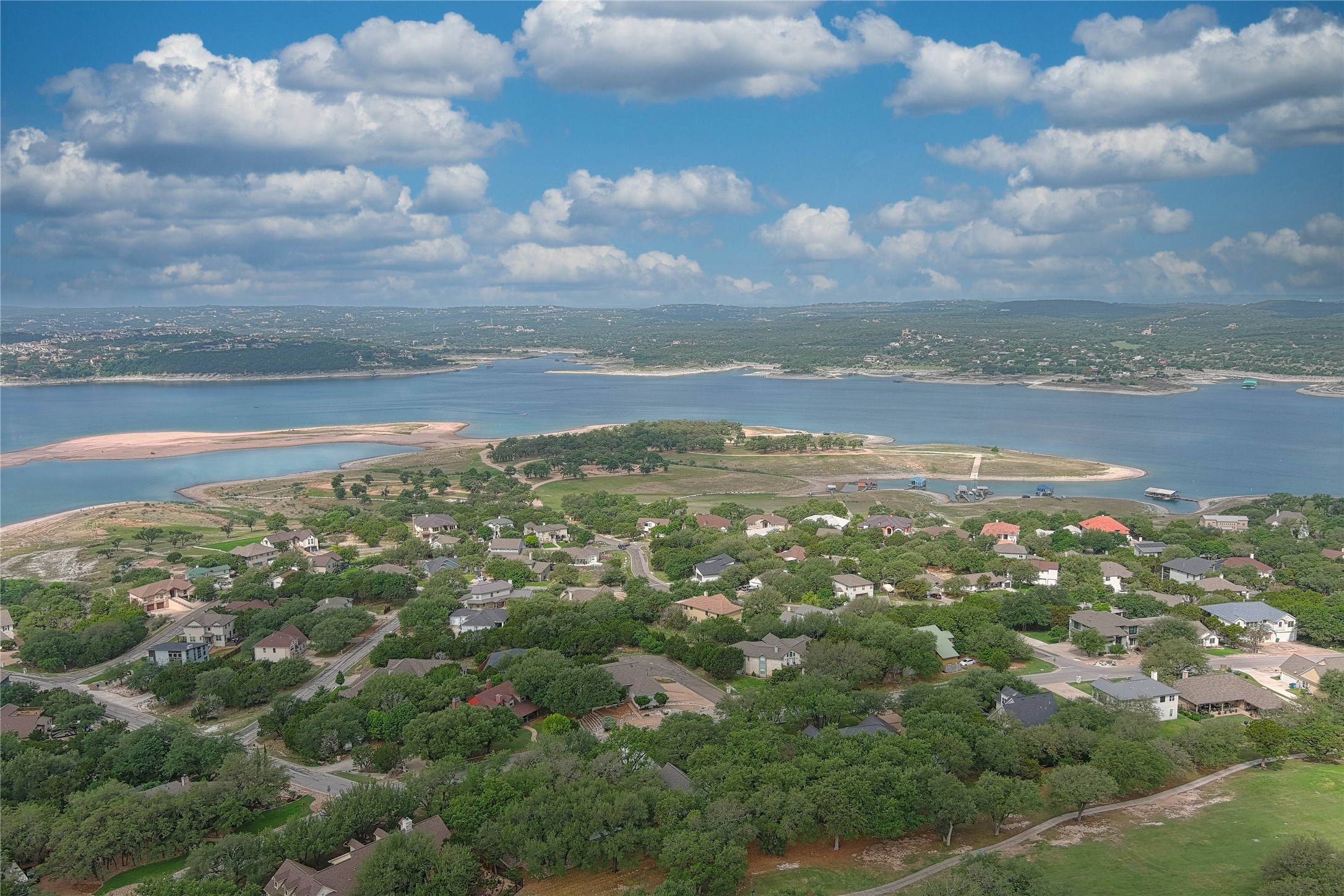 565 Demarett Drive Point Venture, TX 78645 - Photo 26 of 46 Another aireal view of the Point Venture recreation area