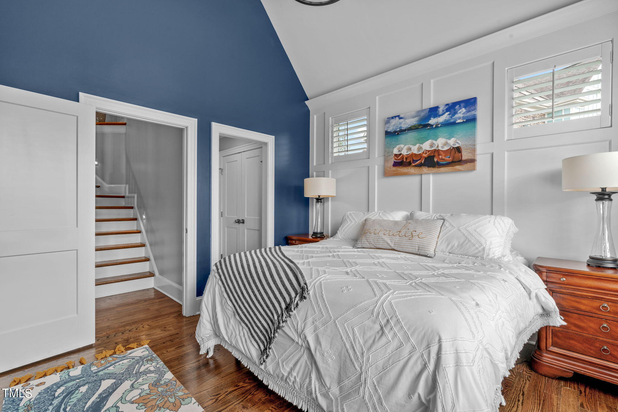 3130 Mantle Ridge Drive Apex, NC 27502 - Photo 28 of 81 a bedroom with a bed and a painting on the wall