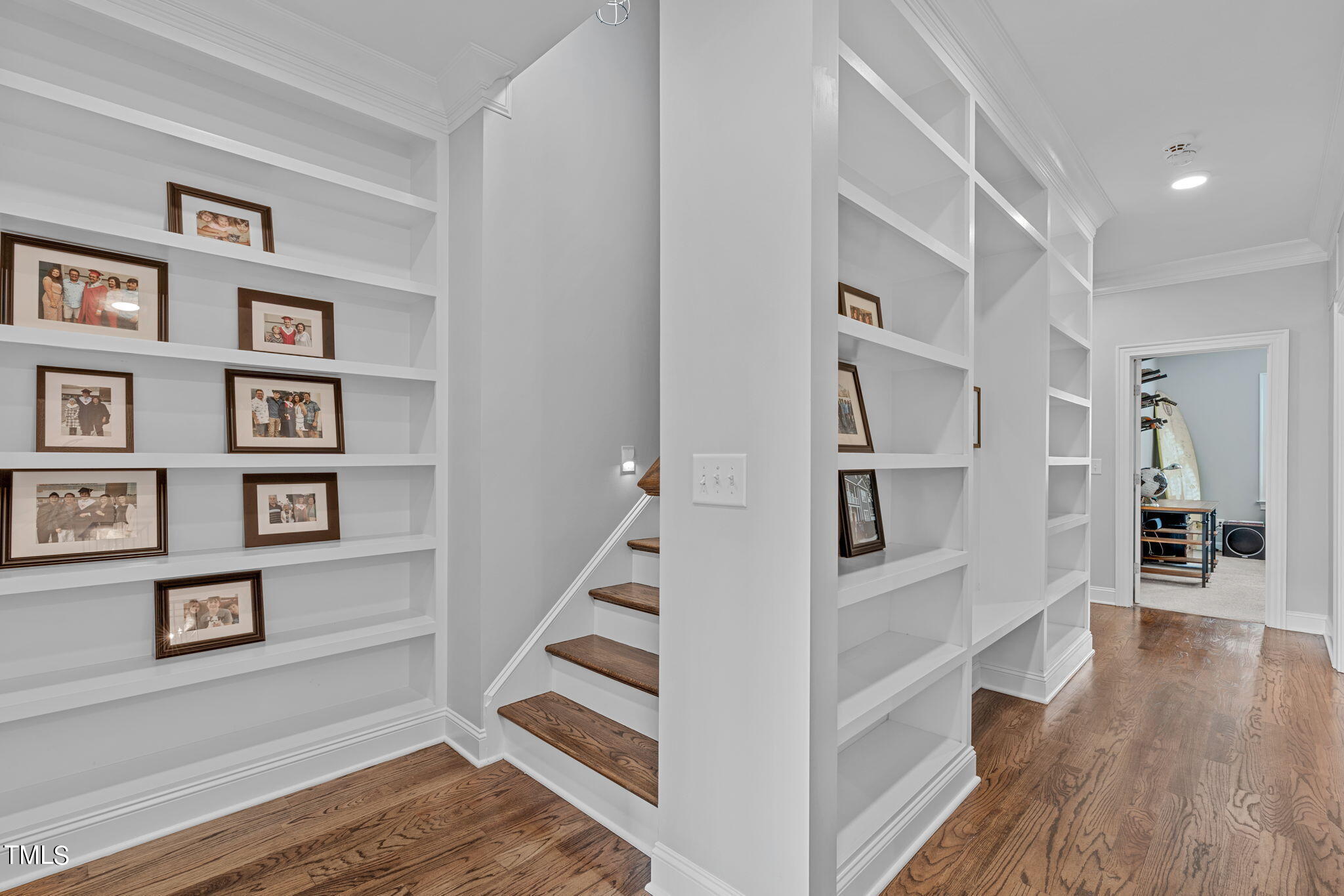 3130 Mantle Ridge Drive Apex, NC 27502 - Photo 31 of 81 a view of entryway and hall with wooden floor