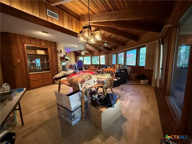 a close view of chair and table in the room