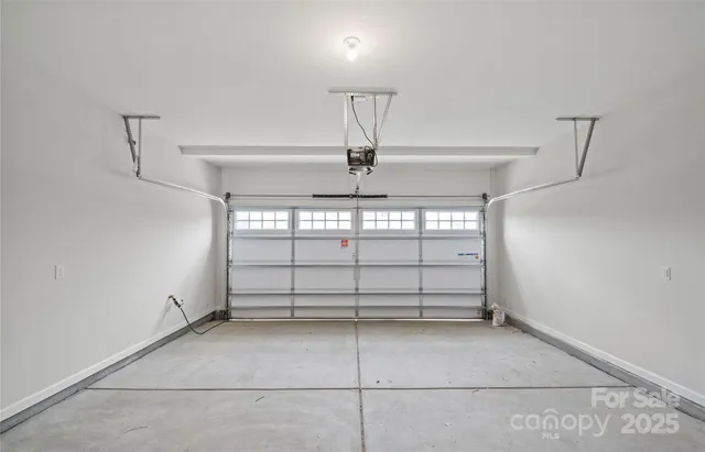 a view of a garage