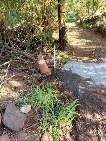 a view of a backyard of the house
