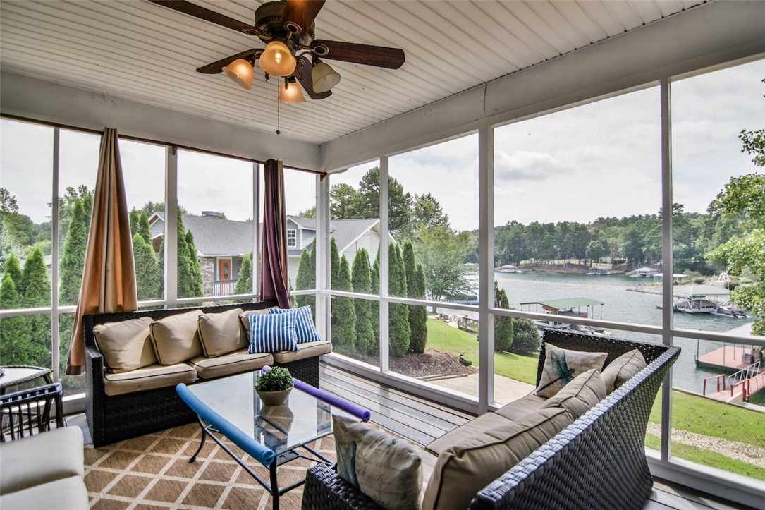 216 Petty Road Seneca, SC 29672 - Photo 20 of 40 Screened-In Porch Overlooking the Lake