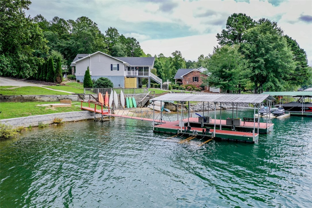 216 Petty Road Seneca, SC 29672 - Photo 8 of 40 Covered Single Slip Dock with 2 Jet Ski Lifts