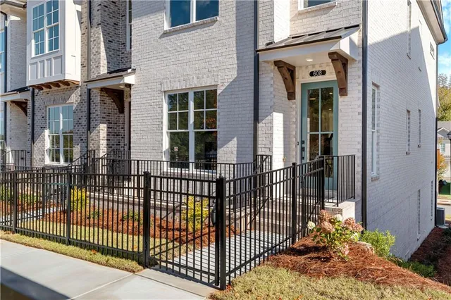 a view of a house with many windows
