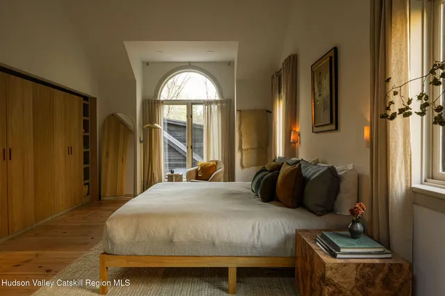 a view of residential chair and table in a room
