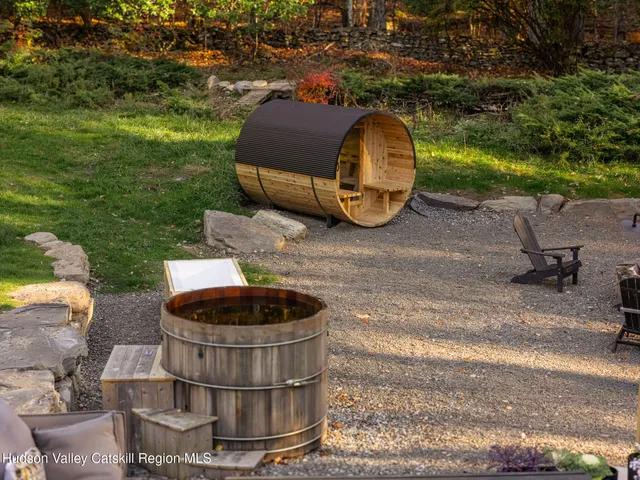 a view of a lake with a yard