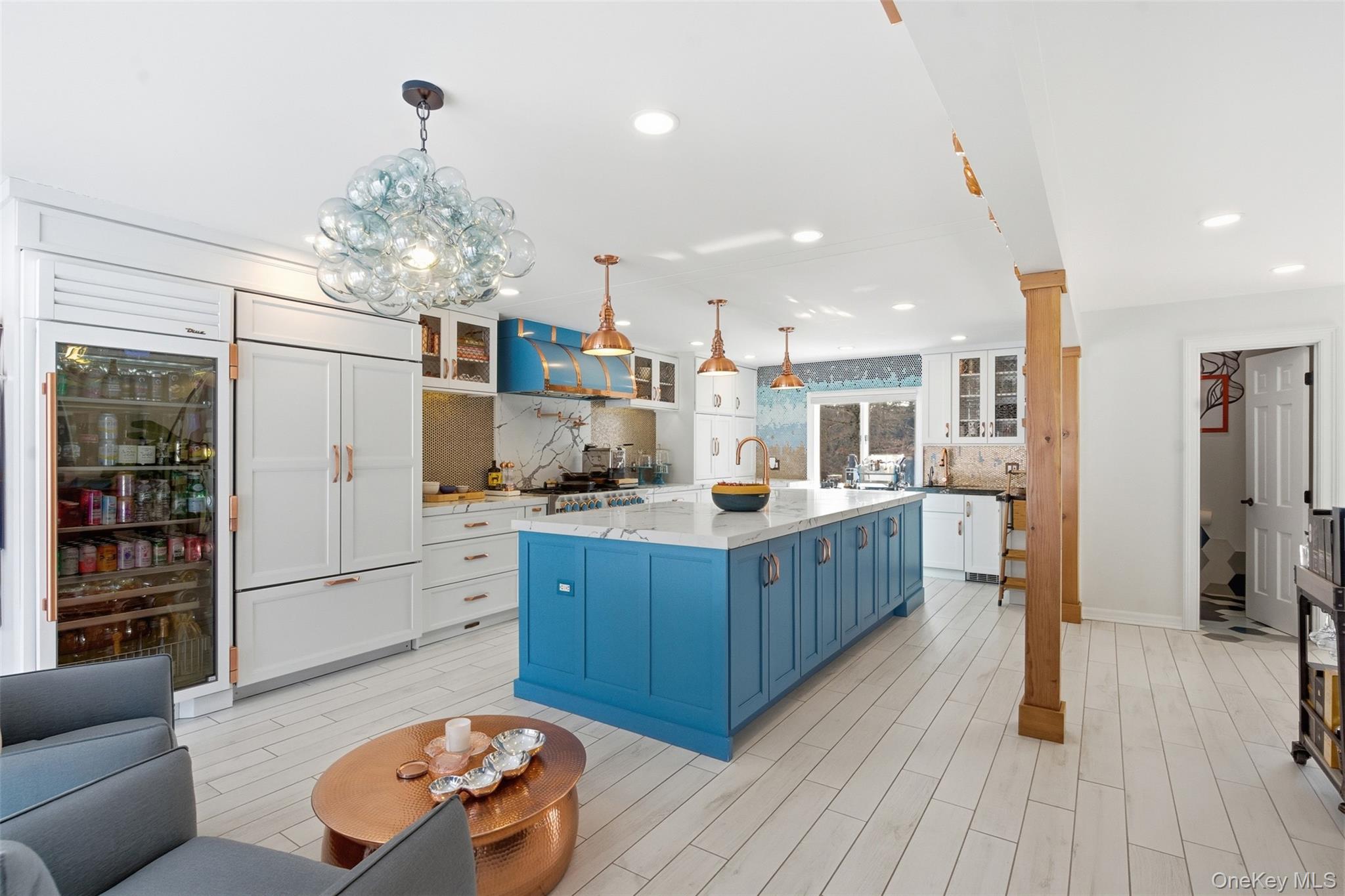 134 Fostertown Road Newburgh, NY 12550 - Photo 10 of 50 a kitchen with stainless steel appliances granite countertop a refrigerator a sink dishwasher a oven and a dining table with wooden floor