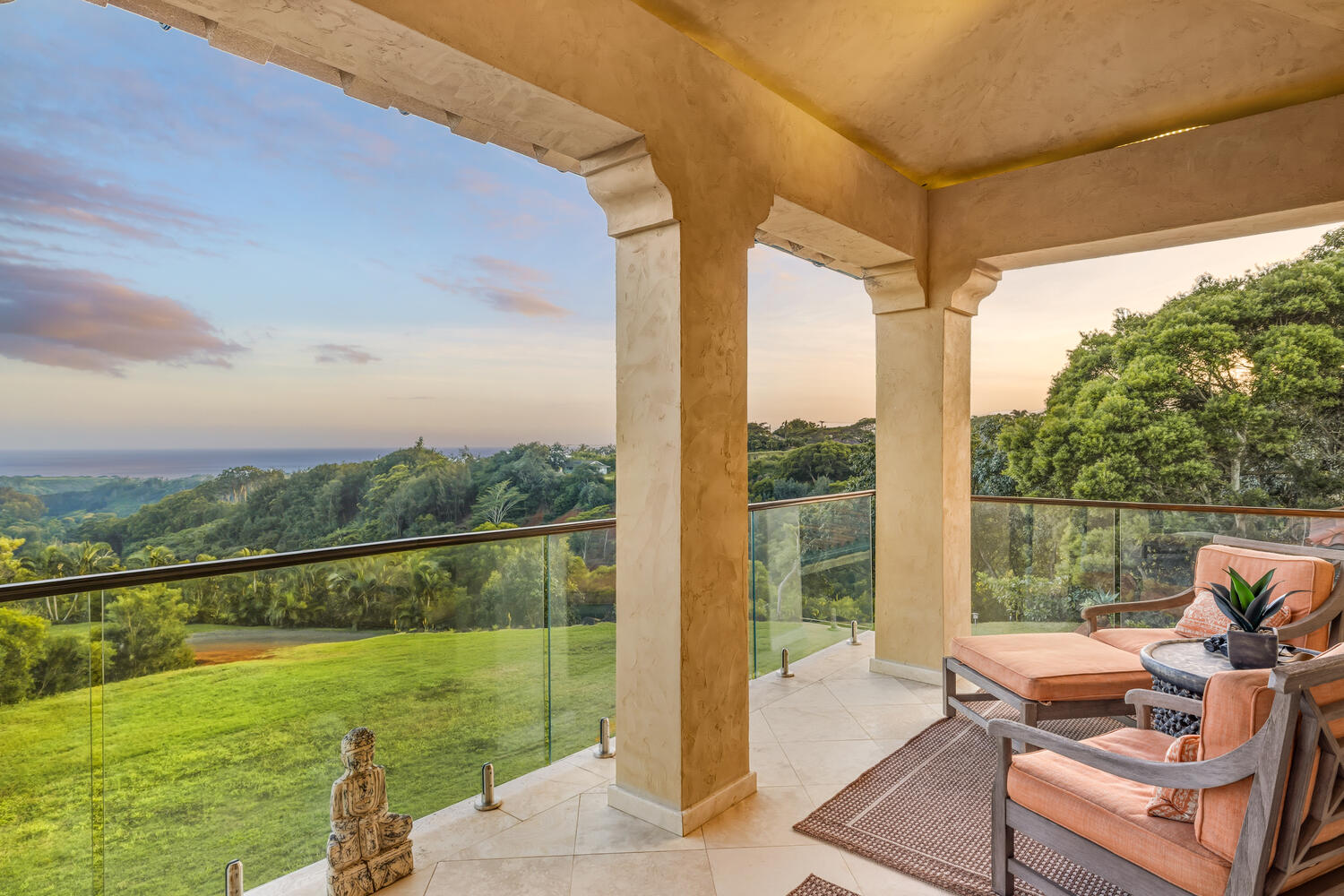 4114 Waha Road, Unit J Kalaheo, HI 96741 - Photo 21 of 30 a view of a balcony with lake view and a ocean view