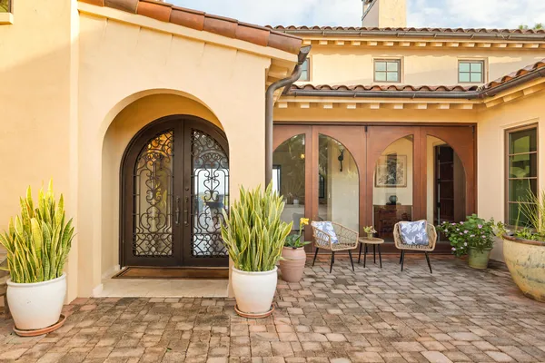 a view of a entryway door of the house