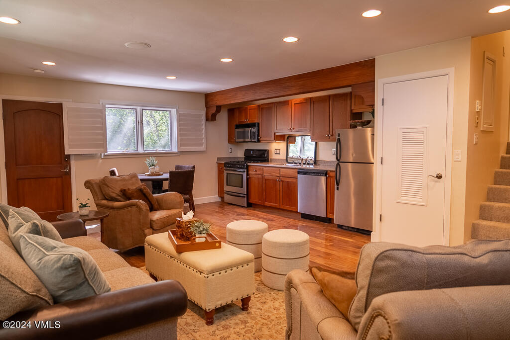 850 Eagle Drive Eagle-Vail, CO 81620 - Photo 21 of 32 a living room with furniture kitchen view and a window