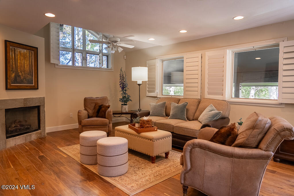 850 Eagle Drive Eagle-Vail, CO 81620 - Photo 22 of 32 a living room with furniture and a fireplace