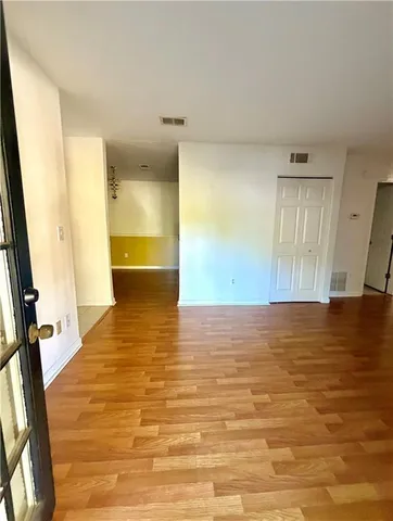 a view of elevator with hallway