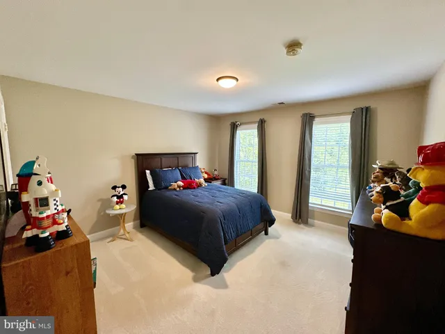 a bedroom with bed and a window