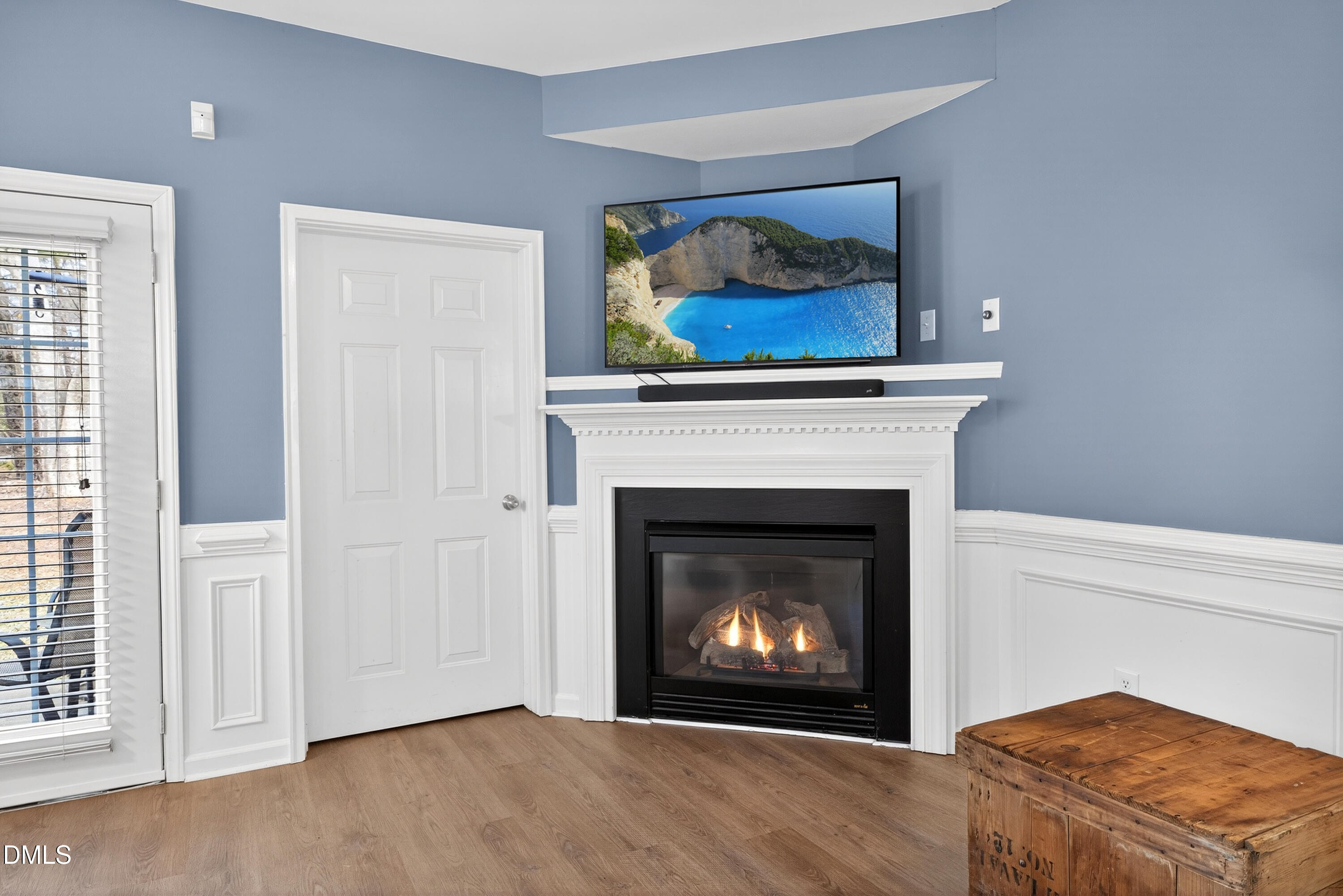 8498 Central Drive Raleigh, NC 27613 - Photo 9 of 54 Gas Log Fireplace Located in Family Room