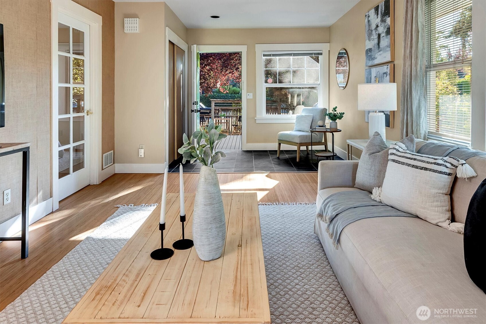 6021 45th Avenue Southwest Seattle, WA 98136 - Photo 4 of 18 a living room with furniture and a large window