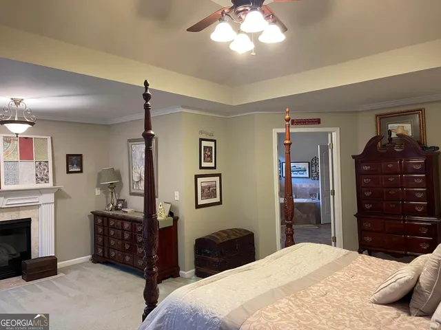 a room with furniture