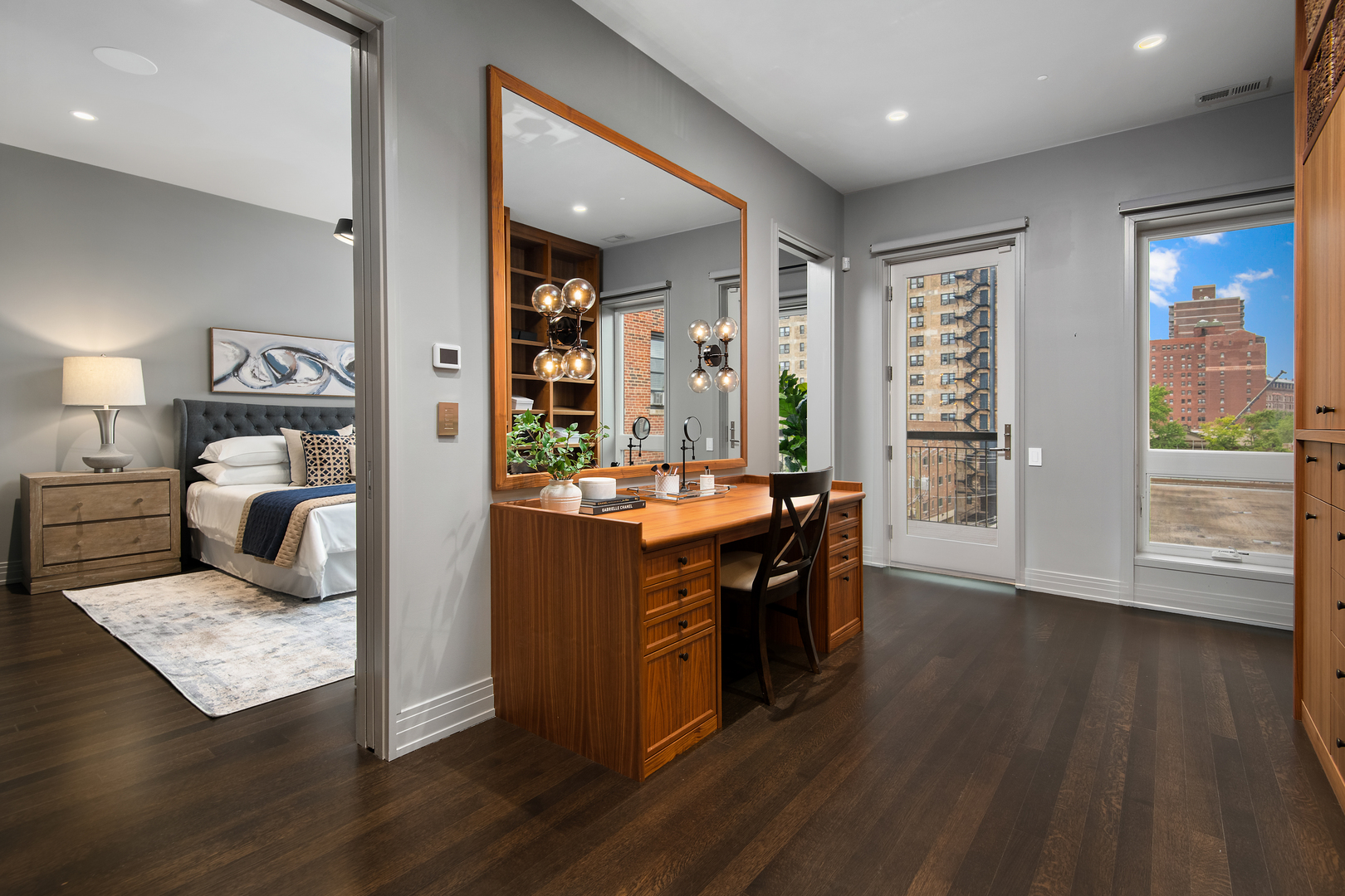 416 West Deming Place, Unit 4 Chicago, IL 60614 - Photo 20 of 36 a living room with furniture and wooden floor