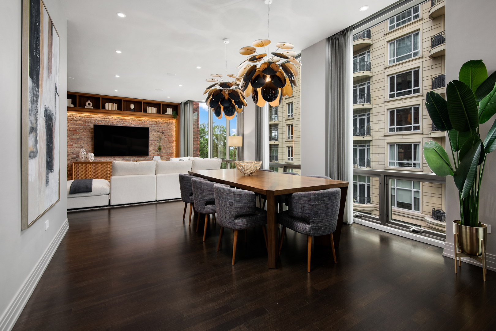 416 West Deming Place, Unit 4 Chicago, IL 60614 - Photo 6 of 36 a dining room with furniture and wooden floor