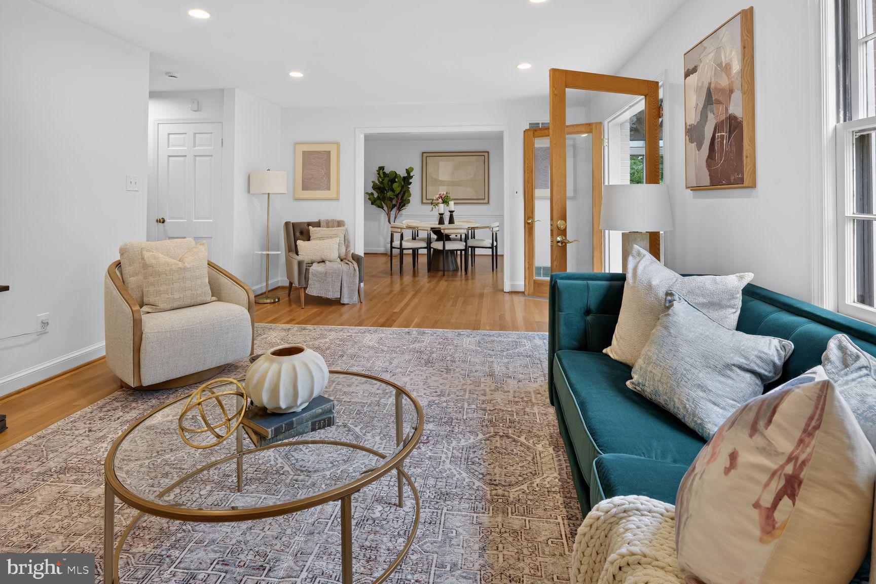 4605 Reno Road Northwest Washington, DC 20008 - Photo 4 of 49 a living room with furniture and wooden floor