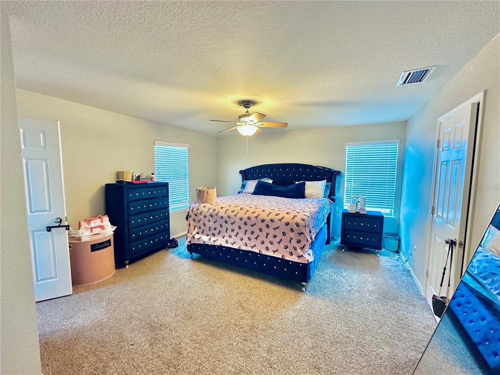 4411 Banyan Tree Place Riverview, FL 33578 - Photo 12 of 27 a bedroom with a bed and a chandelier