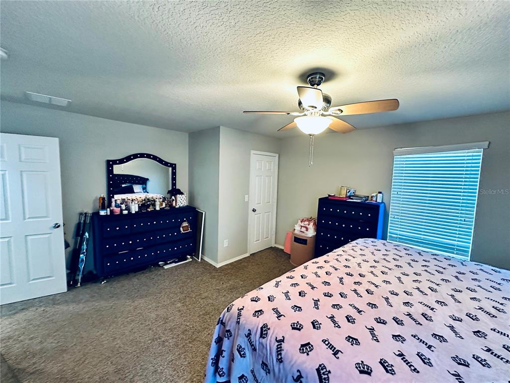4411 Banyan Tree Place Riverview, FL 33578 - Photo 15 of 27 a bedroom with a bed and a chandelier