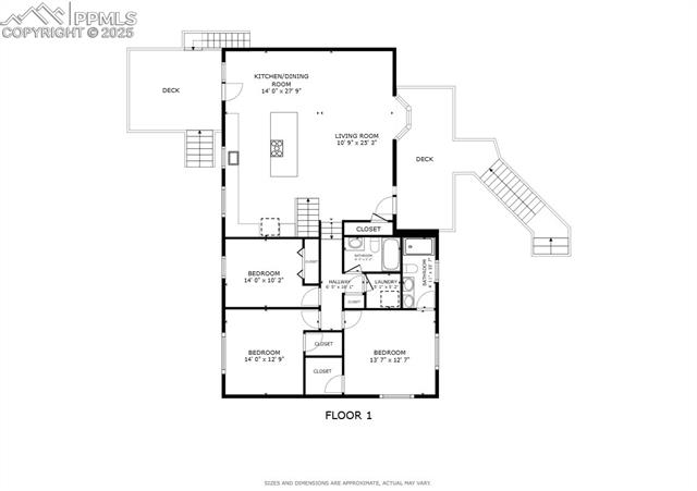 5208 Pinon Valley Road Colorado Springs, CO 80919 - Photo 26 of 27 Main level floor plan