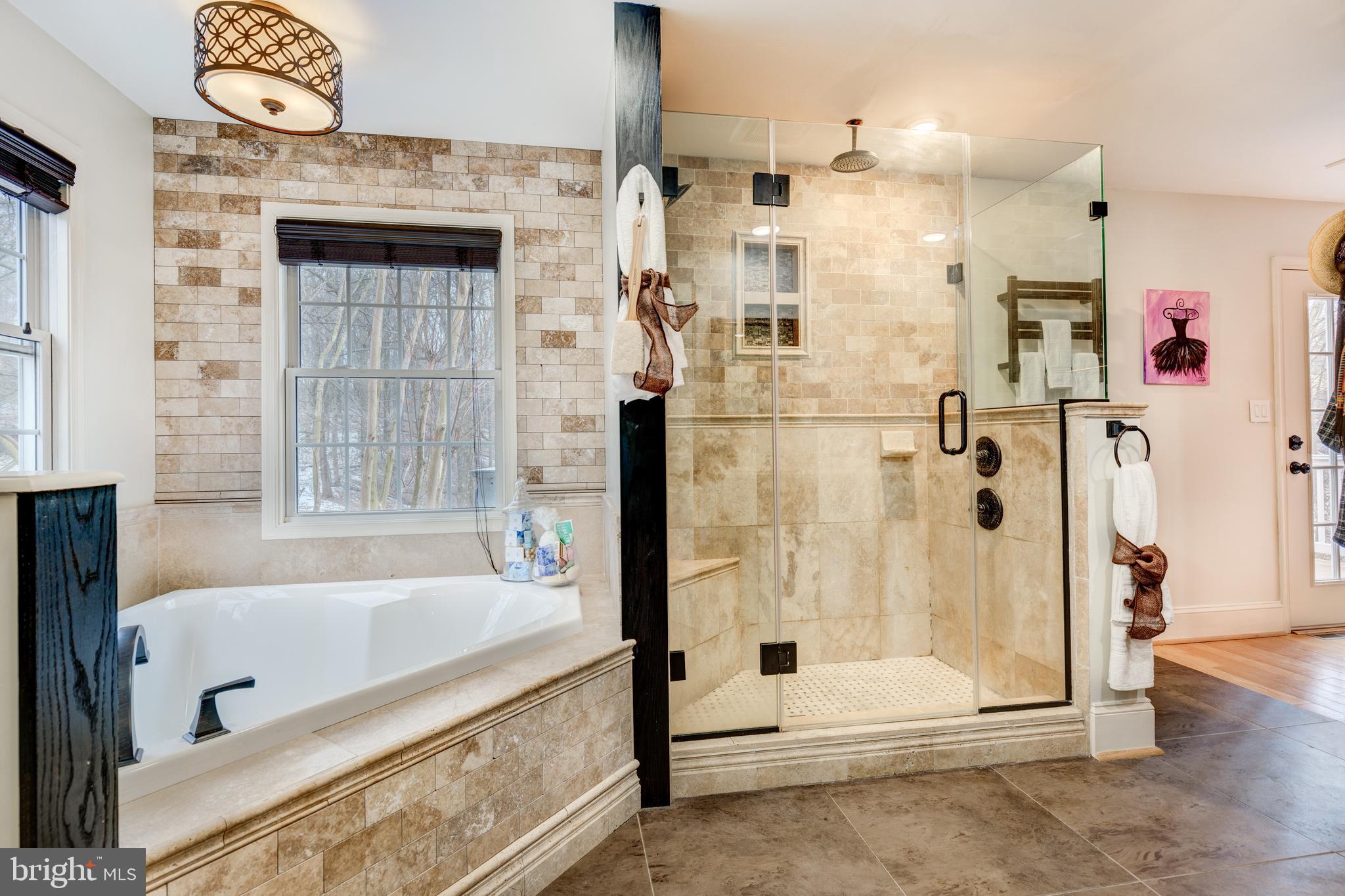 1835 Bowersox Road New Windsor, MD 21776 - Photo 30 of 37 Luxury Master Bath w/travertine tile