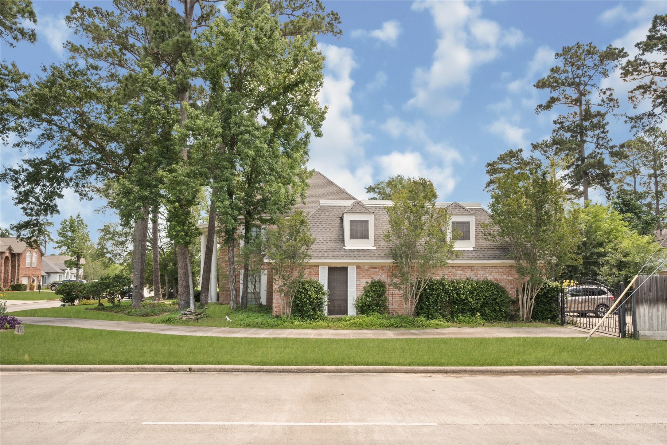 7639 Post Bridge Road Spring, TX 77389 - Photo 40 of 42 a view of a house with a yard and large trees