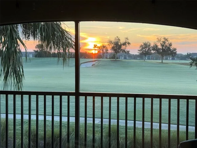 a balcony with lake view